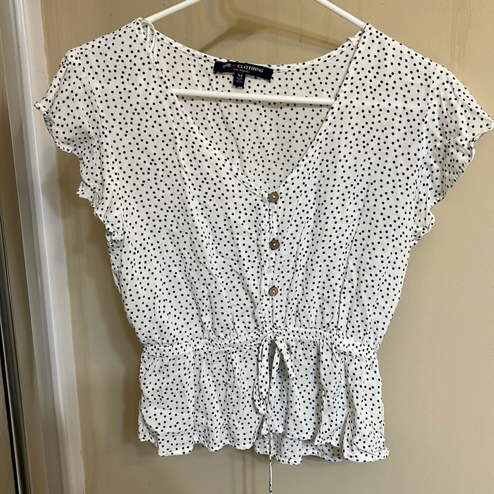 One Clothing Los Angeles polka dot top